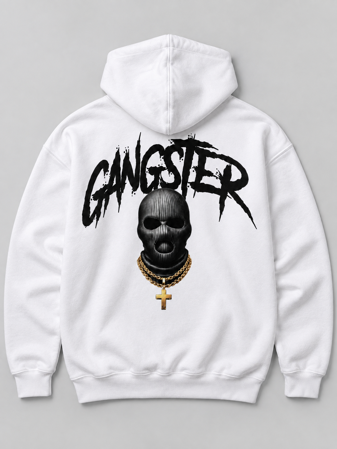 Hoodie Oversize "Gangster Balaclava" - Blanca | M82