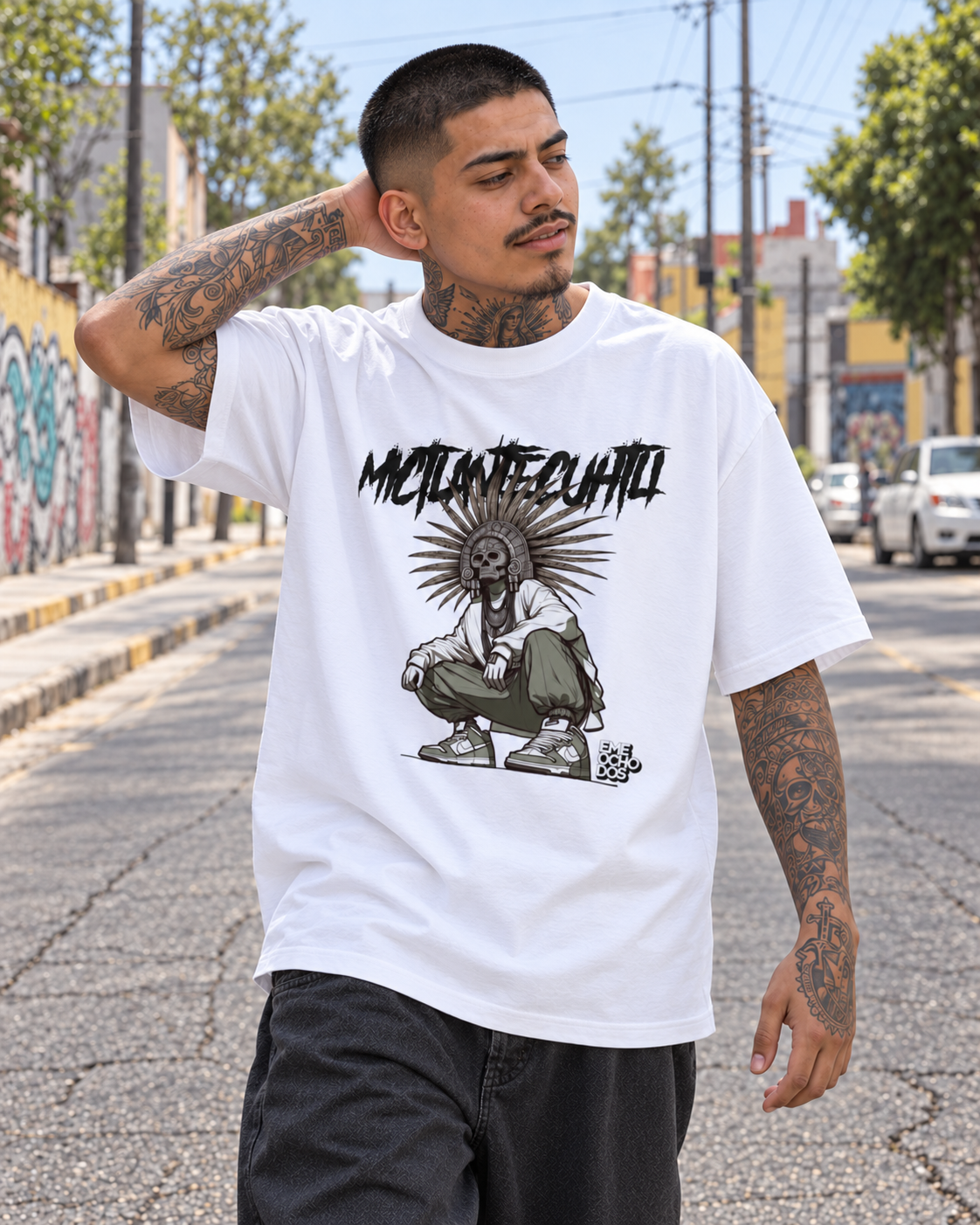 Playera Oversize Mictlantecuhtli - M82 Streetwear