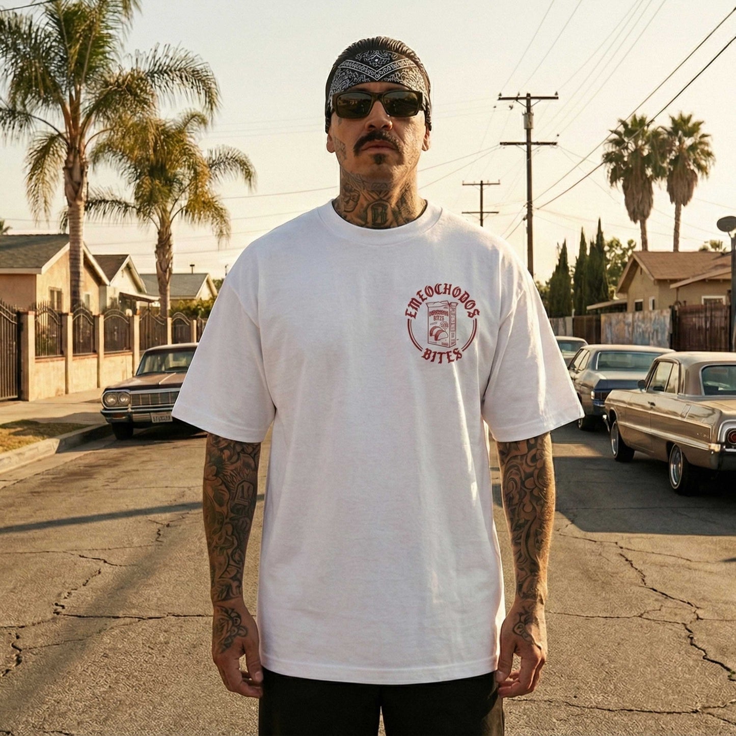 Playera Oversize "Emeochodos Bites" - Blanco