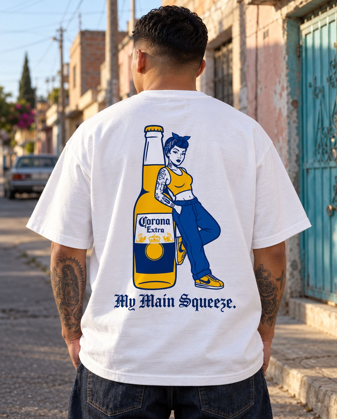 Playera Oversize "My Main Squeeze" Blanca – M82 [RESTOCK DROP 00]