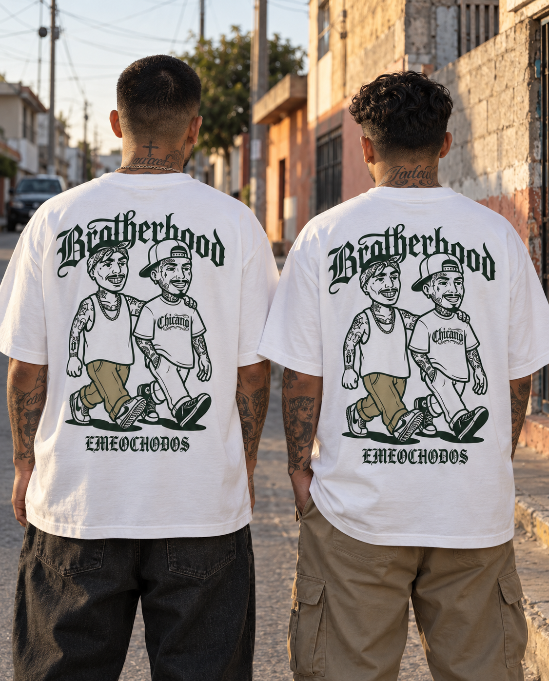Playera Oversize "Brotherhood" Blanca – M82 [RESTOCK DROP 00]