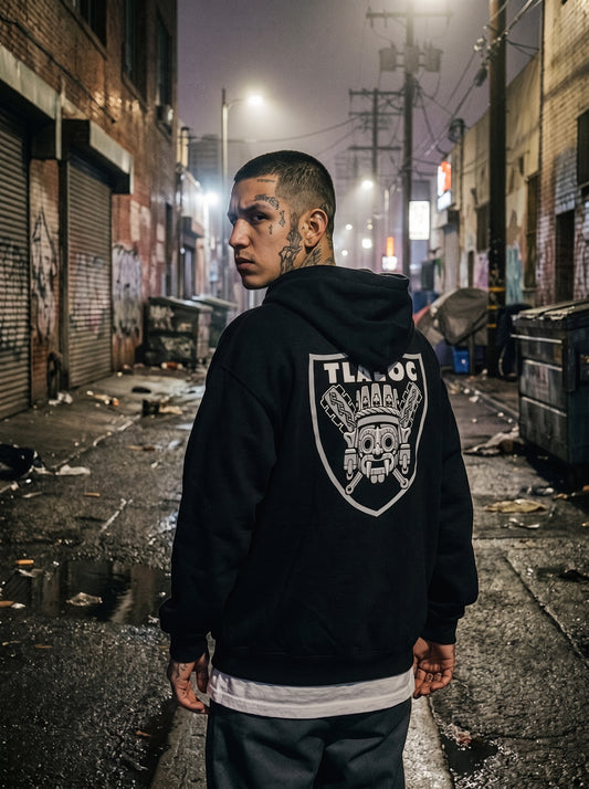 Sudadera Hoodie Tlaloc Rider (Tormenta Negra)