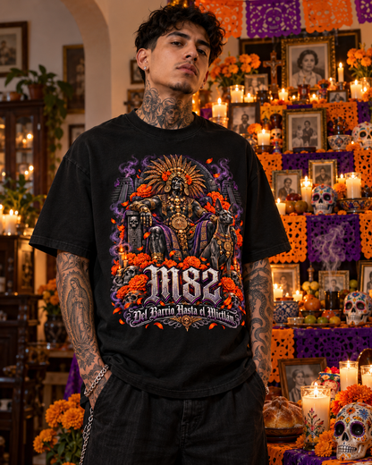 M82 T-shirt "From the Neighborhood to Mictlán" Day of the Dead Special Edition - Heavyweight Oversize