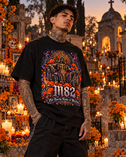 M82 T-shirt "From the Neighborhood to Mictlán" Day of the Dead Special Edition - Heavyweight Oversize