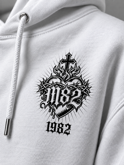 Hoodie Oversize "Only Lupita Can Judge Me" - Blanca | M82