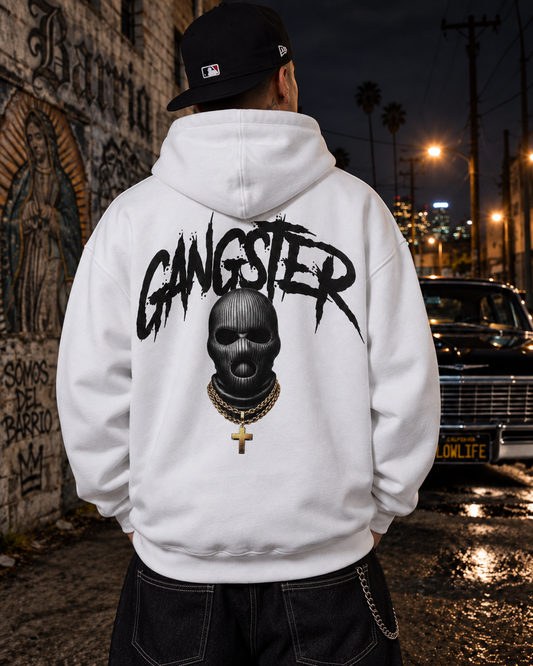 Hoodie Oversize "Gangster Balaclava" - Blanca | M82