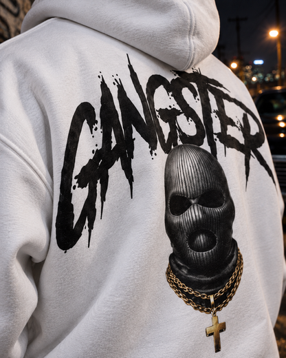 Hoodie Oversize "Gangster Balaclava" - Blanca | M82