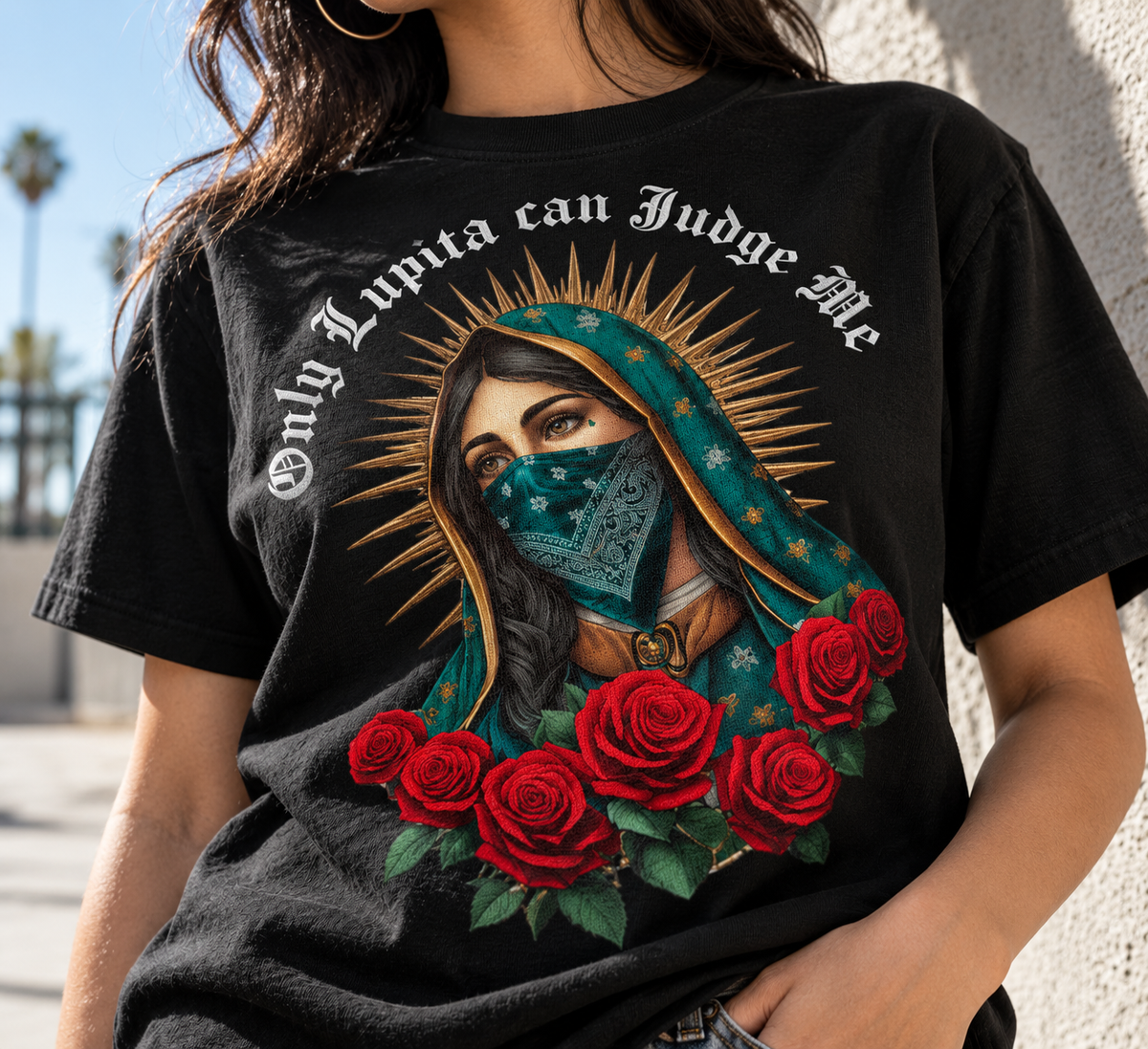 Playera M82 Only Lupita Oversize - Negra