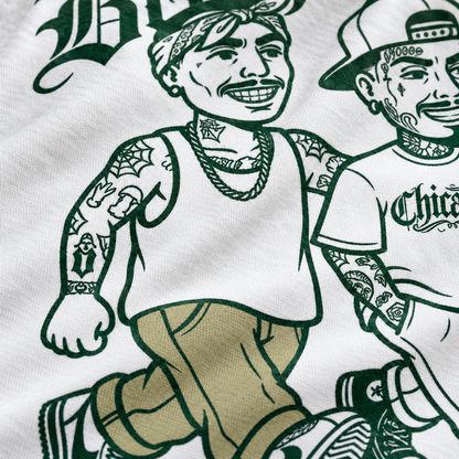 Playera Oversize "Brotherhood" Blanca – M82 [RESTOCK DROP 00]