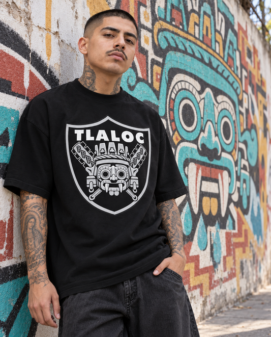 Playera Oversize "Tláloc Raider" – Edición Urbana Black