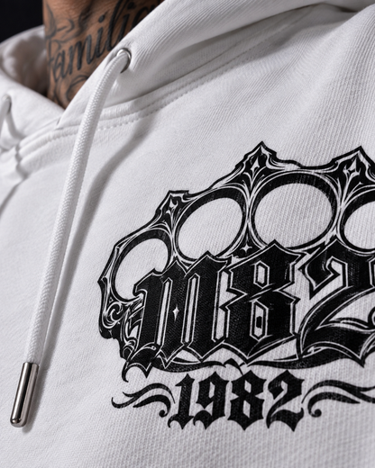Hoodie Oversize "Gangster Balaclava" - Blanca | M82